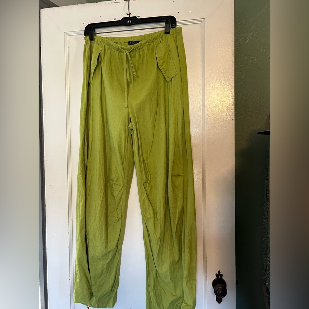 Women’s Linen blend lime green Pants